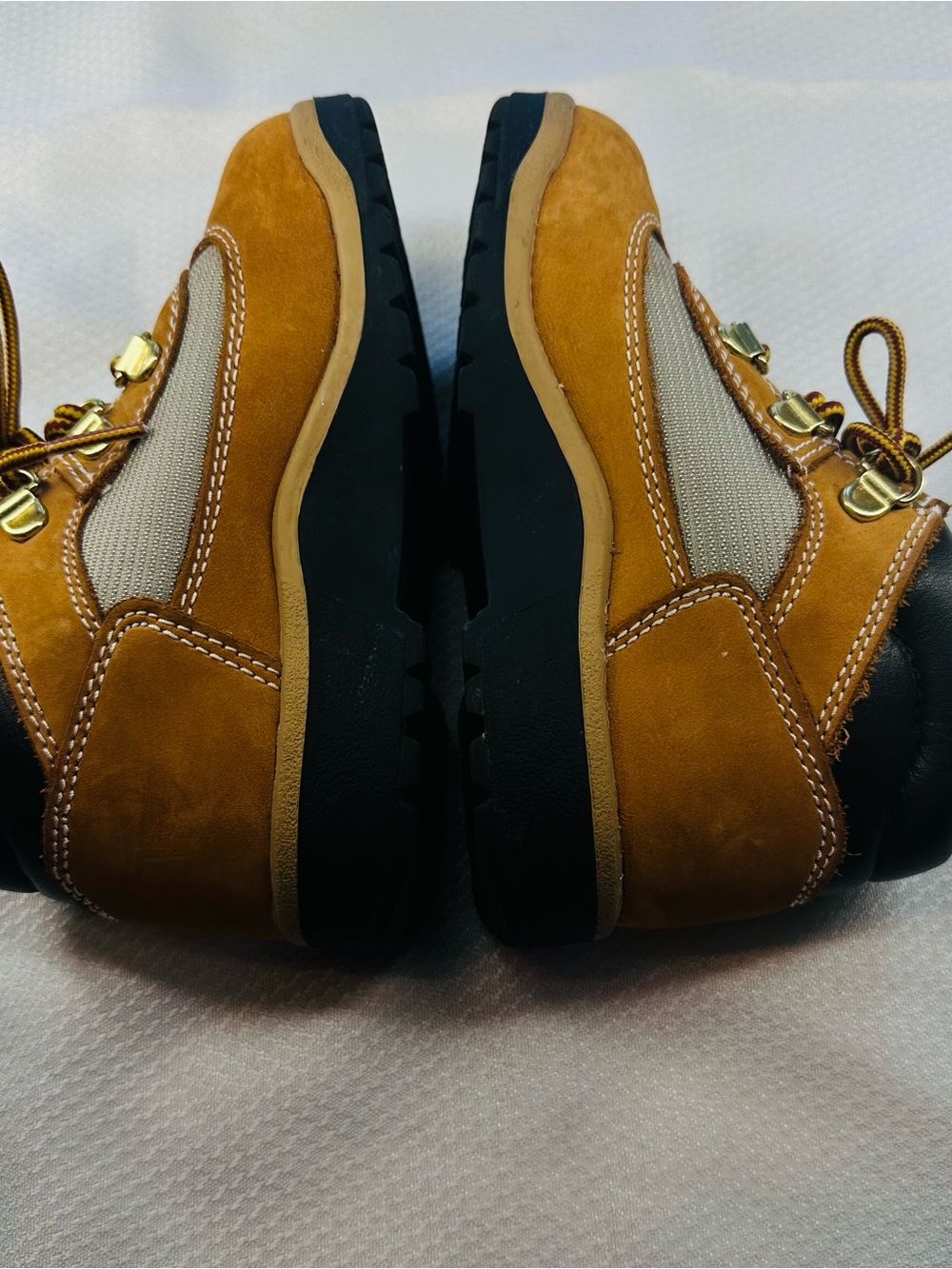 Kid’s Timberland Brown and Beige Suede Hiking Boots
